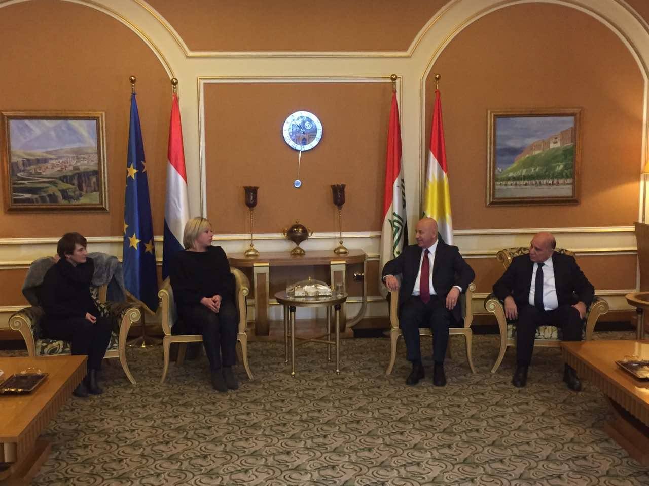 به‌ وێنه‌ و ڤيديۆ.. وه‌زيرى به‌رگرى هۆڵه‌ندا گه‌يشته‌ هه‌ولێر